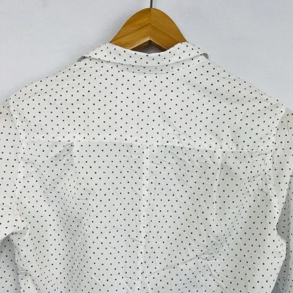 Frank & Eileen Barry White Printed Crinkle Shirt - Picture 3 of 12